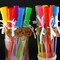 Bubble Wand, 14" Big Bubble Wand Set(14 Pack 7 Colour), Non-toxic Smelless Bubble Toy For Kids Child Birthday Party